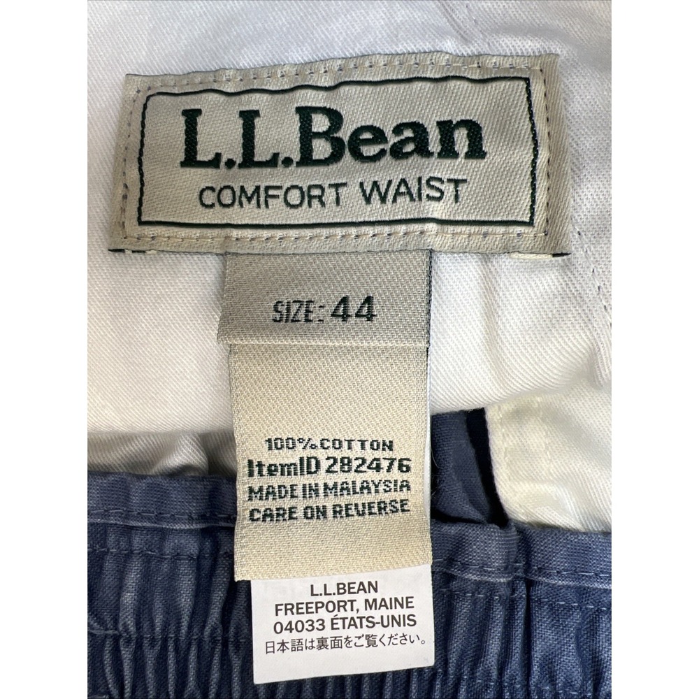 LL Bean Mens 44 Comfort Waist Cargo Shorts Faded Blue Stretch Outdoor Work Trail - Picture 4 of 14